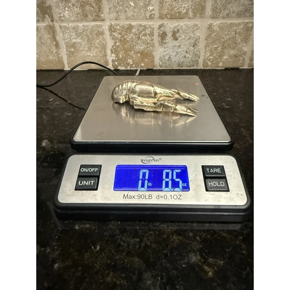 Vintage Brass Lobster Figurine Paper Weight‎ Nautical Ocean Lake Decor 4
